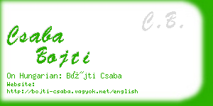 csaba bojti business card